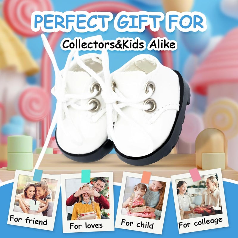 KIYEREE Store Shoes for Lububu(NO Doll),2025 Mini Shoes for Lububu Doll Accessories,Doll Shoes for Lububu Dress Up,Accessories for Lububu(White) - Image 4